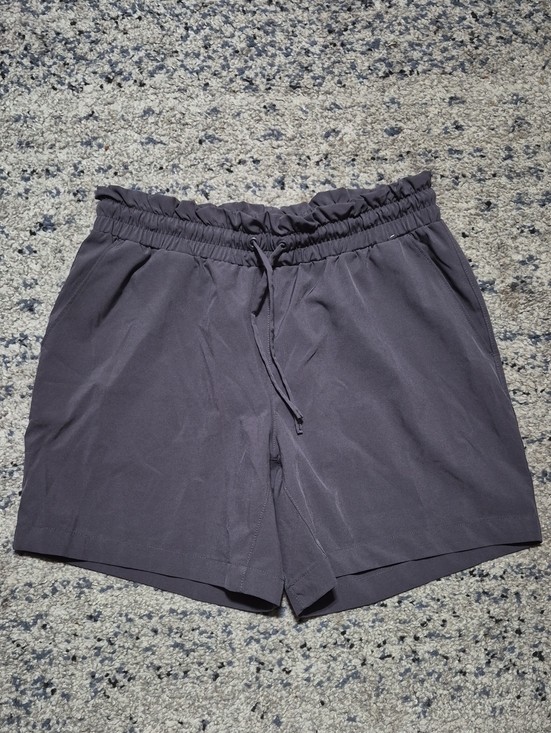 Mondetta Pants - Mondetta High-Waist Drawstring Shorts in Charcoal
